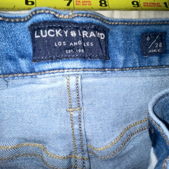 Lucky Brand Mid Rise Skinny Ava jeans womens denim 6 28a ankle light blue 28 - Picture 4 of 10
